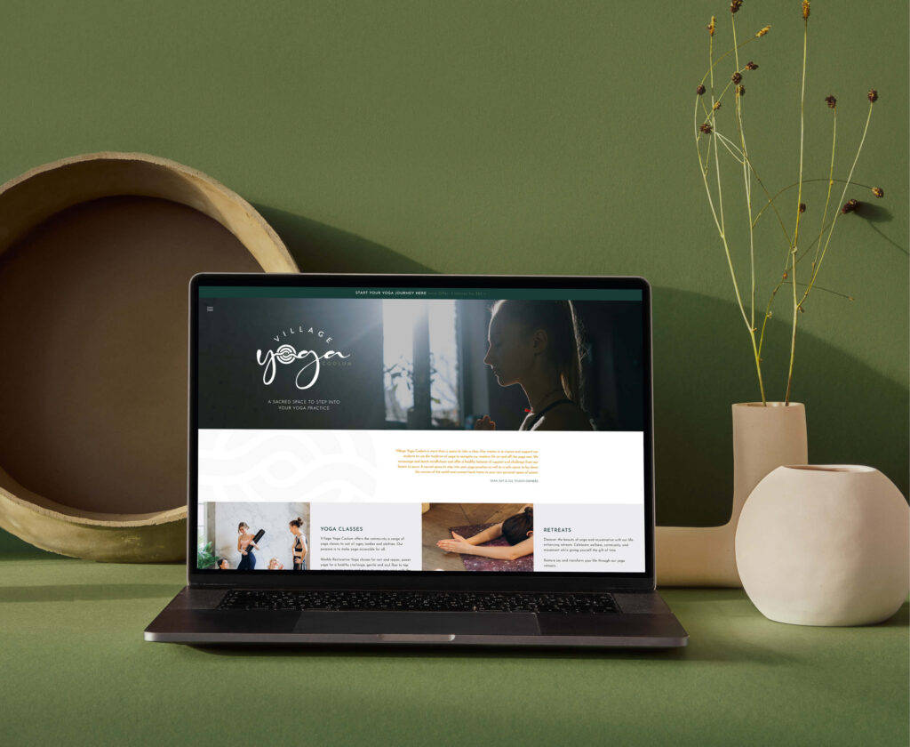 yoga website design sunshine coast