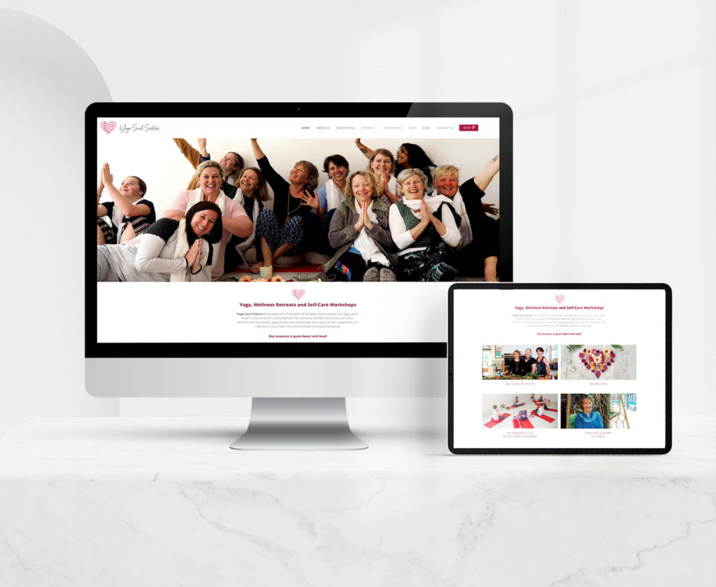 yoga website design sunshine coast