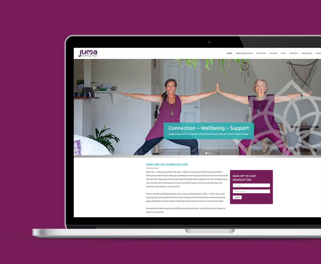 yoga website design brisbane