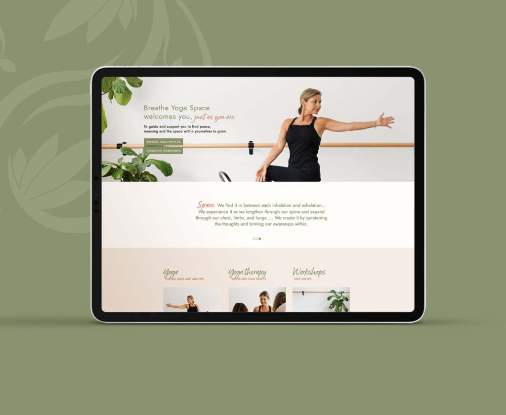 yoga website design sunshine coast